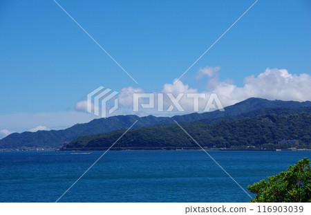Awaji Island, Hyogo Prefecture: View towards Yura from Ohama Beach Awaji Island, Hyogo Prefecture: View towards Yura from Ohama Beach 116903039
