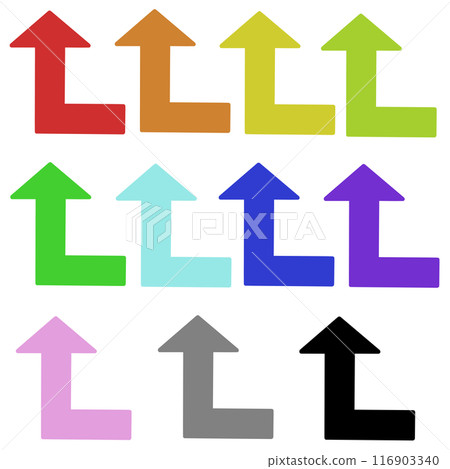 90 degree bent arrow 1 (full color set) (no line drawing) 116903340