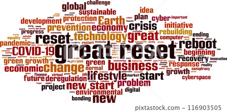 Great reset word cloud 116903505