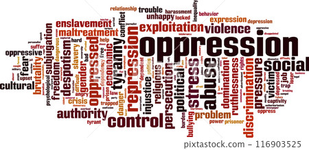 Oppression word cloud Oppression word cloud 116903525