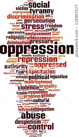 Oppression word cloud Oppression word cloud 116903527
