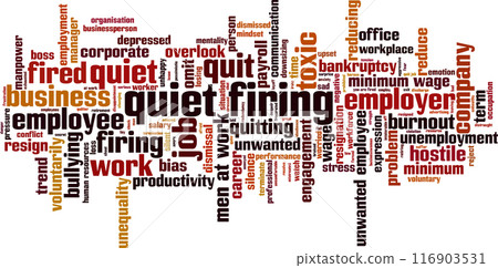 Quiet firing word cloud Quiet firing word cloud 116903531