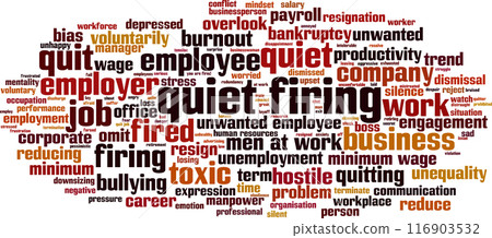 Quiet firing word cloud Quiet firing word cloud 116903532