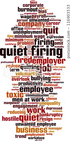 Quiet firing word cloud Quiet firing word cloud 116903533