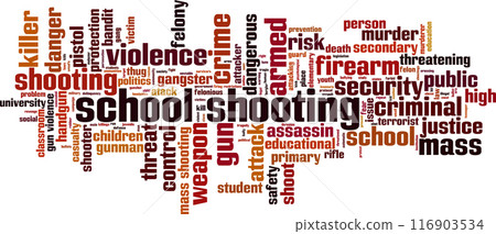 School shooting word cloud 116903534