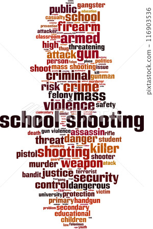 School shooting word cloud 116903536