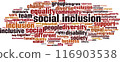 Social inclusion word cloud 116903538