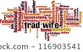 Trad wife word cloud 116903541