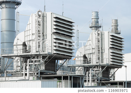Gas Turbine Inlet Air Hole with Filter System. Large Air Filtration House for Combined Cycle Power Plant Heavy Industry. 116903971