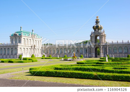 A gallery recreating the Zwinger Palace in Arita Porcelain Park 116904326