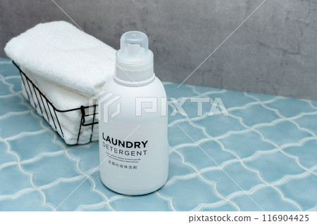 Towels, laundry, detergent 116904425