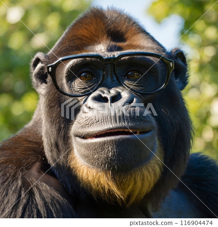 Gorilla with glasses Gorilla with glasses 116904474