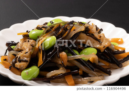 Simmered hijiki with edamame 116904496