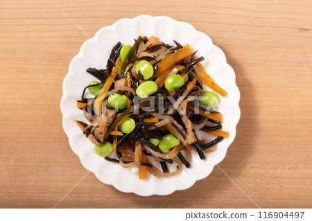 Simmered hijiki with edamame 116904497