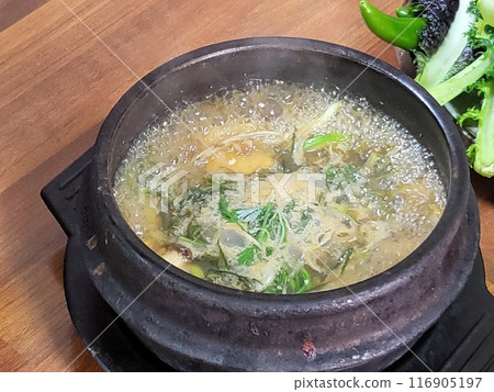 doenjang stew, bean paste stew korean food doenjang stew, bean paste stew korean food 116905197