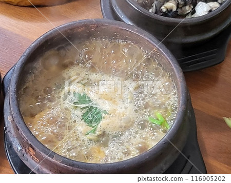 doenjang stew, bean paste stew korean food doenjang stew, bean paste stew korean food 116905202