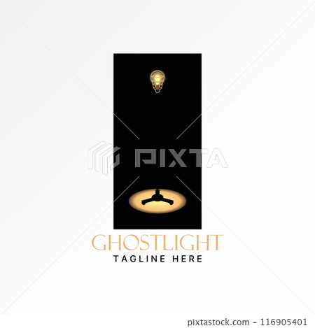 Logo design graphic concept creative abstract premium vector stock neon reflection Ghost light art mater scary mystery Related to membership celebrate 116905401