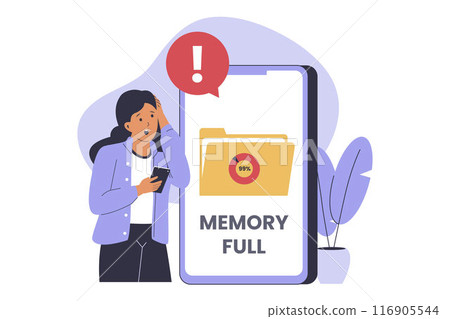 Flat design of full phone memory space Flat design of full phone memory space 116905544