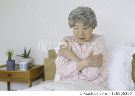 高級女子在臥室裡克制自己 116906390