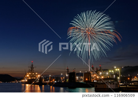 吳海上煙火大會 海上自衛隊艦艇與煙火 116906509