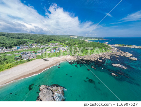 Aerial photography of Aomori Prefecture - Drone captures the area around Takaiwa Observatory, Tanesashi Coast Aerial photography of Aomori Prefecture - Drone captures the area around Takaiwa Observatory, Tanesashi Coast 116907527