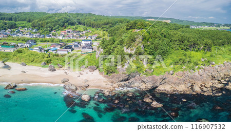 空拍「青森縣」種差海岸,在高岩展望台附近用無人機拍攝 空拍「青森縣」種差海岸,在高岩展望台附近用無人機拍攝 116907532