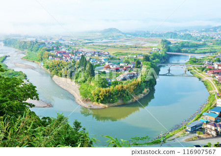 View of the Mogami River, Yamagata Prefecture View of the Mogami River, Yamagata Prefecture 116907567