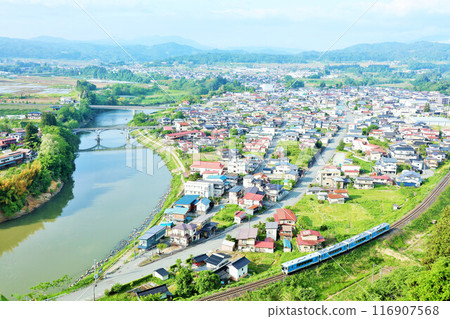 Yamagata Prefecture Oe Town Aterazawa Line and town 116907568