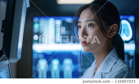 Doctor in charge for the healthcare diagnosis. Lifestyle and health concepts. 116907835