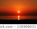 《Kagawa Prefecture, Chichibugahama Beach》Sunset over the sea 116908031