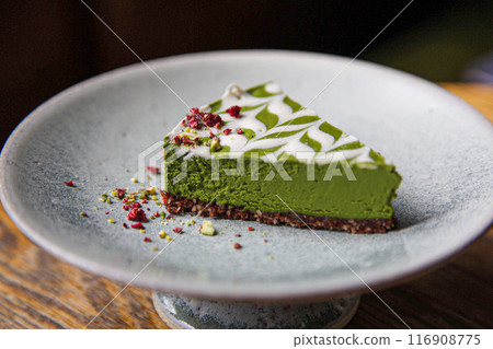 Matcha cake art design 116908775