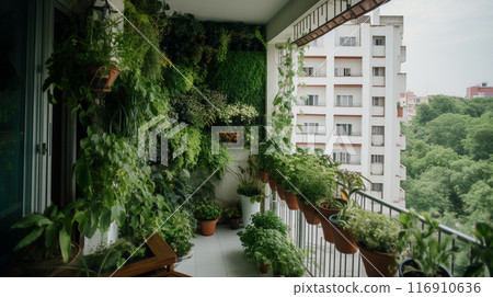 home vegetation on the balcony 116910636