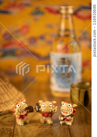 沖繩居酒屋泡盛風獅形象 沖繩居酒屋泡盛風獅形象 116910686