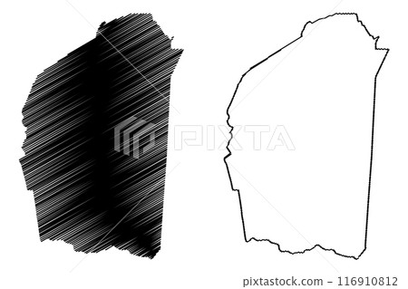 Emmen Municipality and town (Kingdom of the Netherlands, Holland, Drenthe province) map vector illustration, scribble sketch Emmen map 116910812
