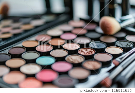 Colorful Eyeshadow Palette Close Up 116911635