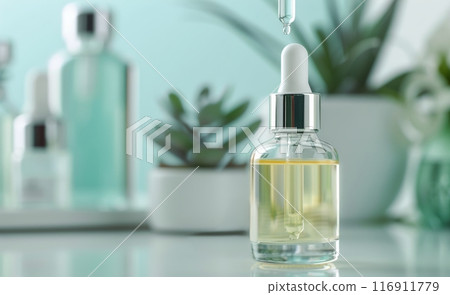 Glass Bottle of Serum With Dropper Glass Bottle of Serum With Dropper 116911779
