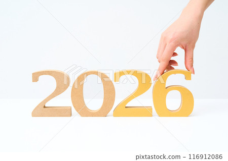 數字排列為「2026」的木塊 116912086