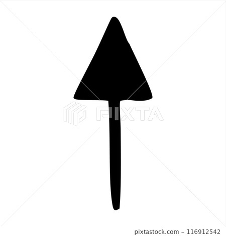 Doodle up arrow symbol hand drawn with thin line Doodle up arrow symbol hand drawn with thin line 116912542