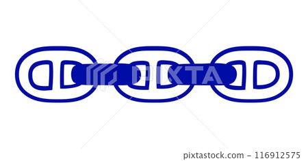 Chain symbol, simple style flat silhouette icon 116912575