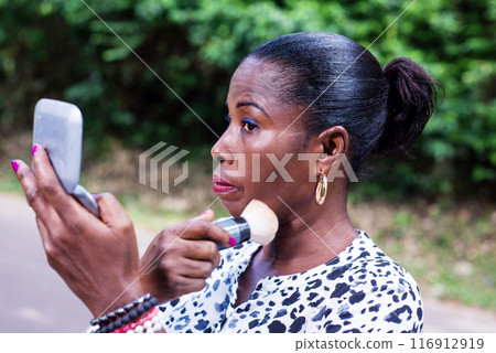 close-up of young woman with make-up. close-up of young woman with make-up. 116912919