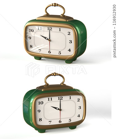 Abstract vintage table clock in 50s style 116912930
