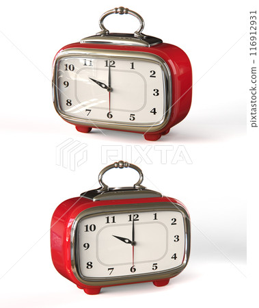 Abstract vintage table clock in 50s style 116912931