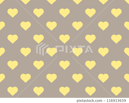 灰色和黃色的心形圖案背景 116913639