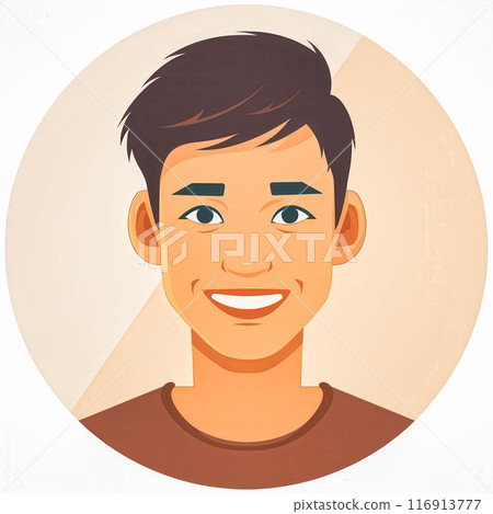 A Youthful Smile in a Digital Portrait 116913777
