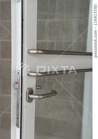 Plastic pvc door at the home. Plastic pvc door at the home. 116913780