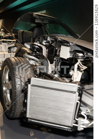 The radiator of a sports car. The radiator of a sports car. 116913829