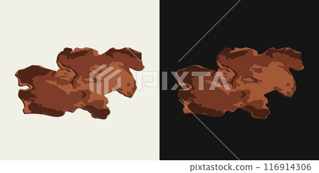 Thin piece of pine, cedar tree bark on black, white background. Image trace, cleaned and simplified illustration. Realistic style. Not AI. Thin piece of pine, cedar tree bark on black, white background. Image trace, cleaned and simplified illustration. Realistic style. Not AI. 116914306