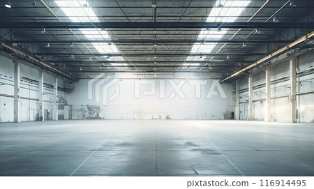 Empty Warehouse Interior 116914495