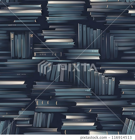 Organized Bookshelf Filled With Various Books Organized Bookshelf Filled With Various Books 116914513