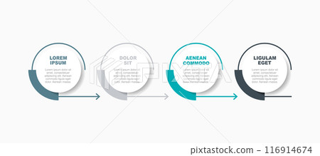 Infographic design template with place for your data. Vector illustration. 116914674